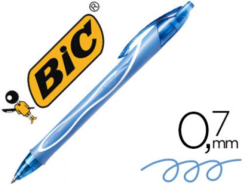 Esferografica bic gelocity quick dry retratil tinta gel turquesa ponta de 0,7 mm , Bic , 153775 , 3086123459656